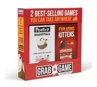 Exploding Kittens Mini-Travel Game Bundle - Exploding Kittens Card Game & Poetry For Neanderthals - Family Games Bundle for Kids and Adults - Fun Card Games, Travel-Friendly Play, for Game