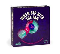 When Sip Hits the Fan by Exploding Kittens - 2-8 Players - Ages 21+ - 10 Minutes to Play - Drinking Card Game with Spinner - Party Game for Adult Night Fun