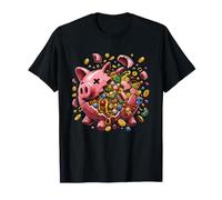 Exploding Piggy Bank Coins Jewels Lucky Wealth T-Shirt