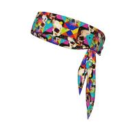 Exploding Skull In Bold Colors Print Sports Head Tie,Stylish,Running Or Makeup,Face Washing Headband For Women And Men