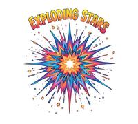 Exploding Stars: Adult Coloring Book
