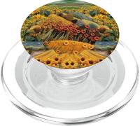 Exploding Sunflower Fields: A Burst of Color and Beauty PopSockets PopGrip for MagSafe