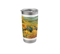 Exploding Sunflower Fields: A Burst of Color and Beauty Stainless Steel Insulated Tumbler