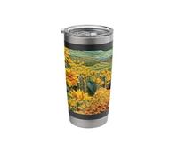 Exploding Sunflower Fields: A Burst of Color and Beauty Stainless Steel Insulated Tumbler