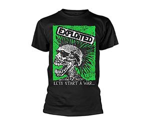Exploited, The Let's Start A WAR (Skull) T-Shirt S Black