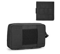 Explokit Admin Molle Pouch EMT Medical Utility Bag Tactical First Aid Kit Emergency Survival Gear Organizer with Map Pocket for Outdoor Camping Travel Hiking Camping Hunting (#01-Black)