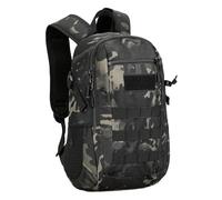 Explokit Small Tactical Backpack 10L 20L 30L Military Rucksack Water Repellent Molle Student School Daypack for Trekking Travelling Hiking Camping (#10L-Camo Black)