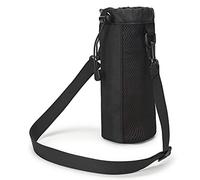 Explokit Tactical Water Bottle Bag 1000ml Jug Pouch Military Molle Men's Water Carrier Bag for Camping Hiking Cycling Climbing Fitness Travel Sports (#1000ml-Black)