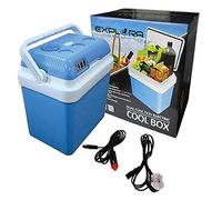 Explora® 24L Electric Cool Box Cooler Hot Cold Portable Dual-Function 2-in-1 With 12V DC & 240V AC Adaptors