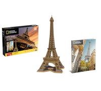 EXPLORA - Eiffel Tower - 3D Puzzle - 540203-80 Pieces - Historical Monument - Level 5 - Without Glue or Scissors - Paris - Construction Game - National Geographic License - From 8 years