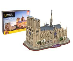 EXPLORA - Notre Dame De Paris - 3D Puzzle - 540202-128 Pieces - Historical Monument - Level 5 - Without Glue Or Scissors - Paris - Construction - National Geographic License - From 8 Years