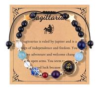 Exploration Of Natural Beauty: Ingredients Recommended New 12 Constellations Bracelet Adjustable Rope Bracelet Hand Beads Planet Beads Diving Watches for Men (J, One Size)