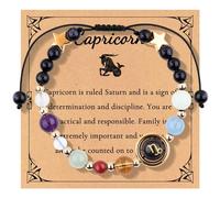 Exploration Of Natural Beauty: Ingredients Recommended New 12 Constellations Bracelet Adjustable Rope Bracelet Hand Beads Planet Beads Diving Watches for Men (D, One Size)