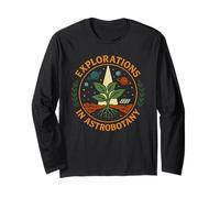 Explorations in Astrobotany Retro Space Botany Science Art Long Sleeve T-Shirt