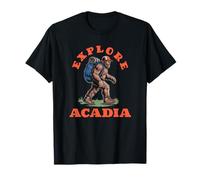 Explore Acadia Hiking Bigfoot Sasquatch Backpacker T-Shirt