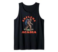 Explore Acadia Hiking Bigfoot Sasquatch Backpacker Tank Top