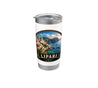 Explore Beautiful Lipari Italy Coastline Landscape Stainless Steel Insulated Tumbler