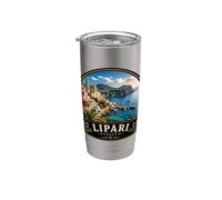 Explore Beautiful Lipari Italy Coastline Landscape Stainless Steel Insulated Tumbler