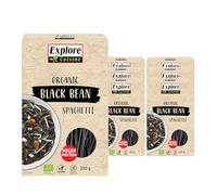 Explore Cuisine Organic Black Bean Spaghetti: Gluten Free Pasta High in Protein and Fibre, Perfect for Vegan, Low Carb and Keto Diets (6 x 200g)