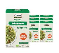 Explore Cuisine Organic Edamame Spaghetti: Gluten Free Pasta, High in Plant-Based Protein & Fibre, Low Carbohydrates, Vegan Friendly, Made with One Ingredient (6x200g)