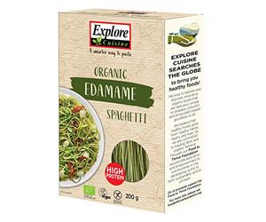 Explore Cuisine Organic Edamame Spaghetti Pasta, Delicious Low Carb, Plant-based Vegan, High in Protein, High in Fibre, Gluten Free, Easy to Cook