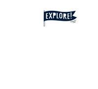 Explore! Flag Pocket Print Sweatshirt - White - M - White