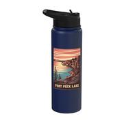 Explore Fort Peck Lake Breathtaking Landscapes and Serenity Stainless Steel Insulated Water Bottle
