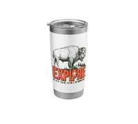 Explore! Go Scouting Bison Outdoor Adventure Cub Scouts BSA Stainless Steel Insulated Tumbler