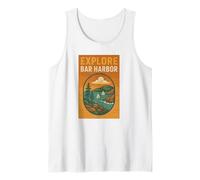 Explore Harbor Bar Shirt Retro Scenic Maine Landscape Tank Top