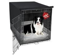 Explore Land Breathable Dog Crate Cover - 4 Sides Mesh Ventilation, Basic Pet Kennel Cover, All Sides Open, Universal Fit for 1 2 3 Doors 48 inches Wire Dog Crate