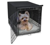 Explore Land Breathable Dog Crate Cover - 4 Sides Mesh Ventilation, Basic Pet Kennel Cover, All Sides Open, Universal Fit for 1 2 3 Doors 18 inches Wire Dog Crate (Black)