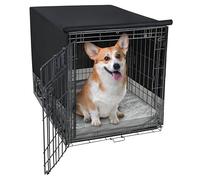 Explore Land Breathable Dog Crate Cover - 4 Sides Mesh Ventilation, Basic Pet Kennel Cover, All Sides Open, Universal Fit for 1 2 3 Doors 30 inches Wire Dog Crate (Black)