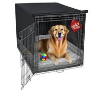 Explore Land Breathable Dog Crate Cover - 4 Sides Mesh Ventilation, Basic Pet Kennel Cover, All Sides Open, Universal Fit for 1 2 3 Doors 42 inches Wire Dog Crate
