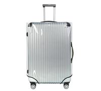 Explore Land Clear Luggage Cover Durable Transparent Suitcase Protector for Travel (Clear PVC, M(24-26 inch Luggage))