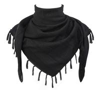 Explore Land Cotton Shemagh Keffiyeh Tactical Desert Military Scarf Neck Head Wrap with Tassel for Men Women Black Skull 41 x 43 inches (105 x 110 cm)