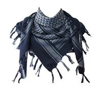 Explore Land Cotton Shemagh Keffiyeh Tactical Desert Military Scarf Neck Head Wrap with Tassel for Men Women Blue 41 x 43 inches (105 x 110 cm)