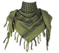 Explore Land Cotton Shemagh Tactical Desert Scarf Wrap, Dark Green, One size