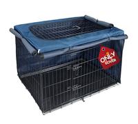 Explore Land Dog Crate Cover for 36 Inches Wire Cage, Heavy-Duty Lattice Pet Kennel Enclosure Compatible with 1 2 3 Doors Standard Metal Cage (Blue)