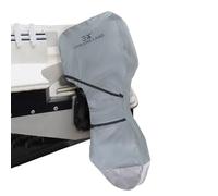 Explore Land Fade Resistant Full Outboard Motor Cover - Waterproof 600D Heavy Duty Boat Engine Covers Fit for Motor up to 30 HP, Grey