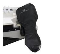 Explore Land Fade Resistant Full Outboard Motor Cover - Waterproof 600D Heavy Duty Boat Engine Covers Fit for Motor up to 30 HP, Black