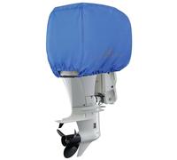 Explore Land Outboard Motor Cover - Waterproof 600D Heavy Duty Boat Engine Hood Covers - Fit for Motor 50-115 HP, Blue