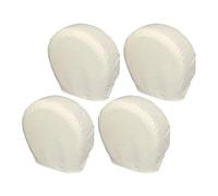 Explore Land Tire Covers 4 Pack - Tough Tire Wheel Protector for Truck, SUV, Trailer, Camper, RV - Universal Fits Tire Diameters 23-25.75 inches, White