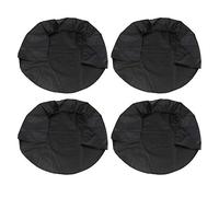 Explore Land Tire Waterproof Covers 4 Pack Universal Fits Tire Diameters Tough Tire Wheel Protector Sun Rain Snow Protector for Truck SUV RV Trailer (Black)