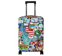 Explore Land Travel case Cover, Suitcase Protector Suitable for Flights, Suitable for suitcases from 46 to 81 cm, Statue of Liber, XL