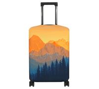 Explore Land Travel Luggage Cover Air Approve Suitcase Protector Fits 18-32 Inches Case, Amber Mountains, XL, Amber Mountains