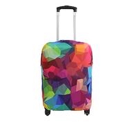 Explore Land Travel Luggage Cover Suitcase Protector Fits 18-22 Inch Luggage (Geometry, S)