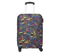 Explore Land Travel Luggage Cover Washable Suitcase Protector - Fits 18-22 Inch Luggage, Stamp S