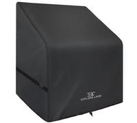 Explore Land Waterproof Boat Center Console Cover Fade Resistant 600D Marine Grade Fabirc Size up to 46" W x 40" D x 46" H, Black