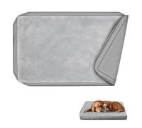 Explore Land Waterproof Dog Bed Cover Machine Washable Sherpa Fluffy Dog Bed Replacement Cover, 36Lx27Wx4H inch, Beige