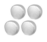 Explore Land Weatherproof Tire Covers 4 Pack - Alumium Tire Wheel Protector for Truck, SUV, Trailer, Camper, RV, M (Fits Tire Diameters 26"-28.75"), Silver, Set of 4